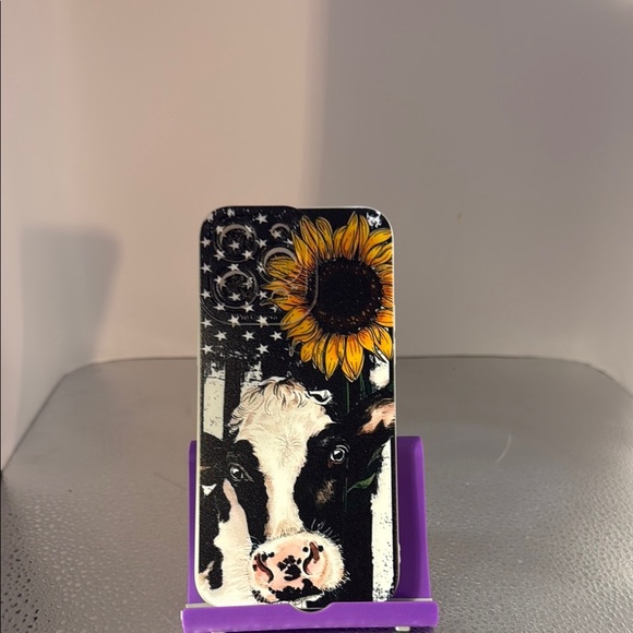 14. Apple Pro, Max phone case Cow and Sunflower Phone Case - Picture 1 of 3